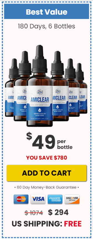 Amiclear supplement buy 6 bottles